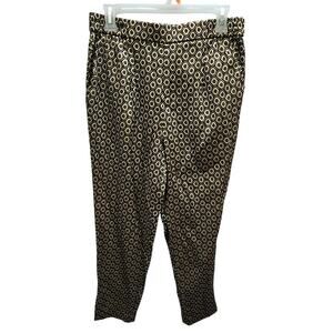 Anthropologie Geometric Print Tapered Dress Pants - Size S